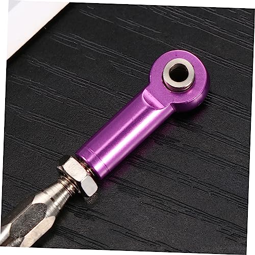 Kisangel 6pcs Upgradable Rc Car Parts Aluminum Turnbuckle Rod Linkage Heavy Duty Turnbuckles for Rc Truck Buggy Bolts Included - color: Purple