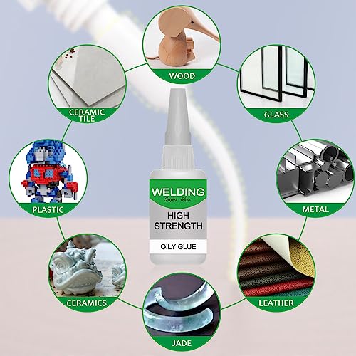 Universal Super Glue, Waterproof Powerful Oily Glue, Multifunctional Ceramic Glues for Metal, Wood, Ceramics, Leather, Glass (2)