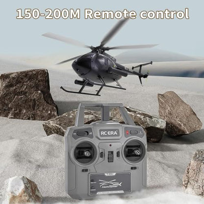 Remote Control Helicopter, C189 MD500 RC Helicopter Model, 1/28 Scale 4CH Single-Rotor Helicopters with 6-Axis Gyro and Brushless Motor, 2.4GHz RC Aircraft for Adults, 2 Batteries (Green) - color: Green