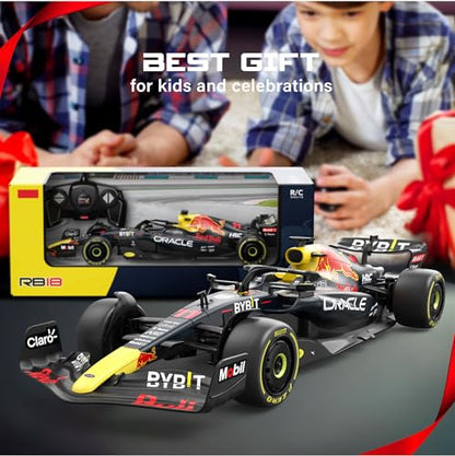Voltz Toys Authentic Licensed 1:18 F1 RedBull Rb18 Car Remote Control Car - F1 Collection RC car Series for Kids and Adults - 2.4GHz RC Car for Gift (1:18 RedBull Rb18(NO.11)) - color: 1:18 Redbull Rb18(no.11)
