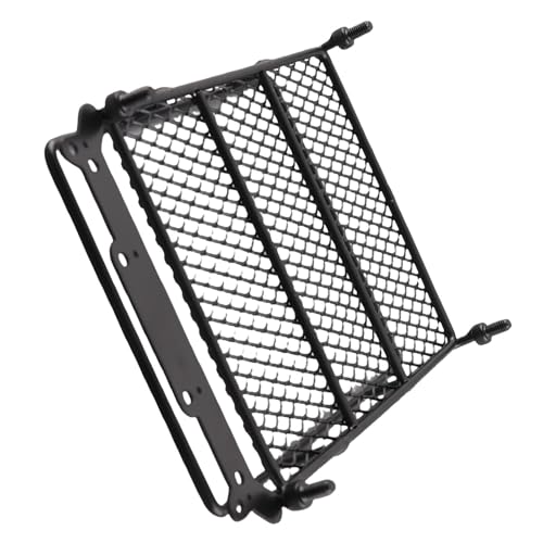 RiToEasysports RC Roof Rack Luggage Metal RC Roof Rack with 4 LED Lights 156 X 110 X 40mm Luggage Carrier for Axial SCX10 1 10 Crawler Outdoor Trail Driving (4 White)