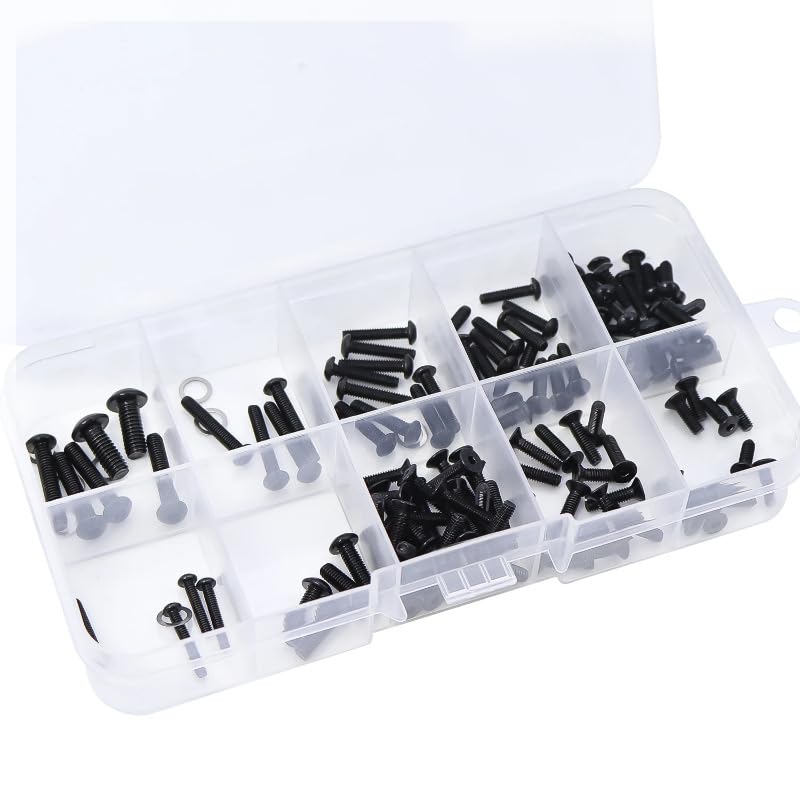 Stainless Steel Allen Screws Assortment Kit for Hyper Go 1/16 16207 16208 16209 16210 H16 / 1/14 H14BM 14209 14210 14301 14302 14303 RC Screw Set Kit