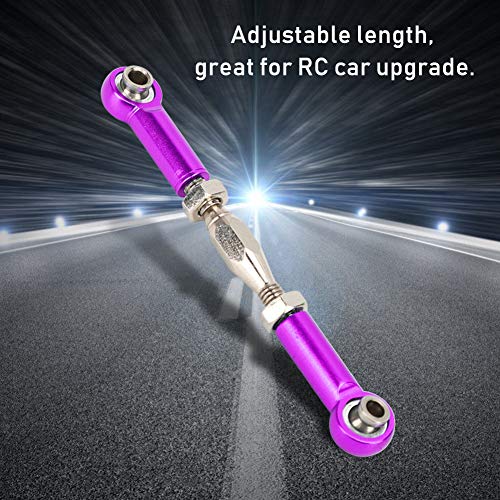 RC Pull Rod, 6Pcs Adjustable Servo Links Tie Rod RC Car Linkage Aluminum Alloy Turnbuckle Rod Linkage Set for RC Hobby Car Model() Turnbuckle Rod Linkage Rc Car 50Mm Turnbuckle