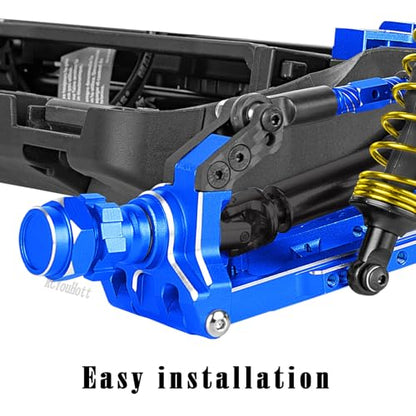 RC Upgrades Part Aluminum 17mm/12mm Wheel Hex/Nuts/Wheel Wrench for 1/8 Jato 4X4,1/10 Rustler/Slash/Stampede/Hoss 4X4 4WD VXL,Hex Hub Adapters Hops Up,Navy Blue(#9069#9086) - color: Navy Blue-(for 1/10）