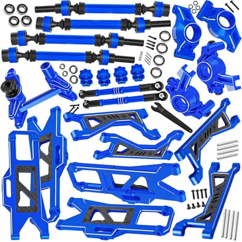 RC Upgrades Part for 1/10 WideMaxx,Model# 89086-4,Suspension Arms,Caster Block,Steering Blocks,Rear Stub Axle Carriers,Drive Shaft Axles,Camber Links,Tie Rod & Servo Horn,Navy Blue - color: Navy Blue - (Rc Upgrades)