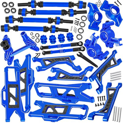 RC Upgrades Part for 1/10 WideMaxx,Model# 89086-4,Suspension Arms,Caster Block,Steering Blocks,Rear Stub Axle Carriers,Drive Shaft Axles,Camber Links,Tie Rod & Servo Horn,Navy Blue - color: Navy Blue - (Rc Upgrades)