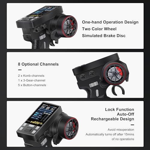MEUS RACING Transmitter and Receiver Black+ MB24 SCX24 Body