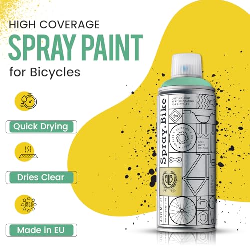Spray.Bike Spray Paint - Ariel (Bright Mint Green) | Designed Mainly for Bicycles | Multi-Use Acrylic Spray Paint for Metal, Plastic | High Coverage Bike Paint, 400ml - color: Ariel
