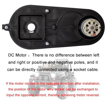 2Pcs weelye Driving Gearbox with Motor RS390 12 Volt 20000 Aperture 0.47in Motor for Children Ride On Car Replacement Parts