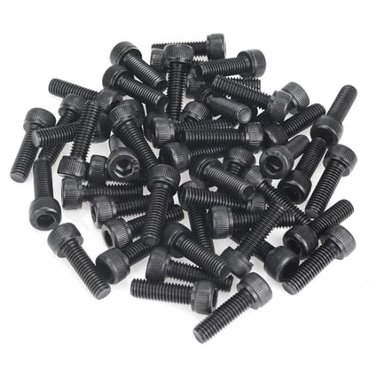 55 Pieces M5 x 16mm Socket Head Cap Screws, Thread Pitch 0.8mm, Sutemribor M5 Black Screws, 12.9 Grade Alloy Steel, Black Oxide Finish, Fully Threaded - size: M5 x 16mm, style: Socket Head