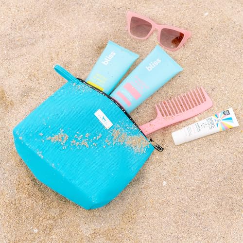 SCOUT Go Getter Pouch- Water-Resistant, Toiletry Bag - Pool | Features a convenient finger loop and zips closed. Folds flat, and easily wipes clean. Perfect for the beach and pool - color: Pool