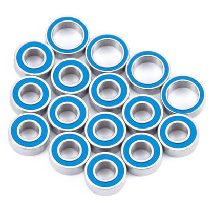 16pcs Steel Rubber Sealed Bearing Kit for Tamiya TT-02B Plasma EdgeII | Neo Scorcher 4wd Buggy Dual Ridge RC Car Upgrade