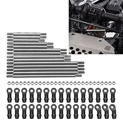 RC Pull Rod Link Rod Set, RC Metal Link Tie Rod Pull Rod with End Ball Set Lower Body Weight for G63 6WD 1/10 RC Car