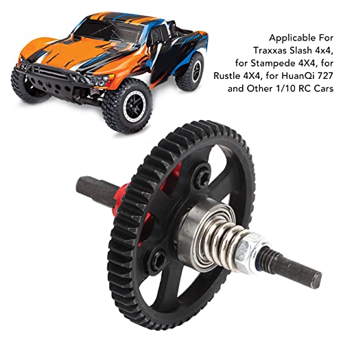 Aluminum Steel Differential Slipper Clutch, Slipper Clutch Assembly, 54T Aluminum Steel Differential Gear Slippers Clutches, for Traxxas Slash, Rustie 4x4 1/10 RC Car (Red) - color: Red