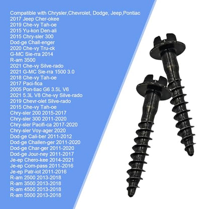 MLY 5 PCS Air Box Screw, BAS01003 Air Filter Housing Retaining Bolts, Steel Air Box Bolt Screws Replacement OEM#11549031 6509605AA, Compatible with Chrysler Chevrolet Dodge Jeep Pontiac (Black)