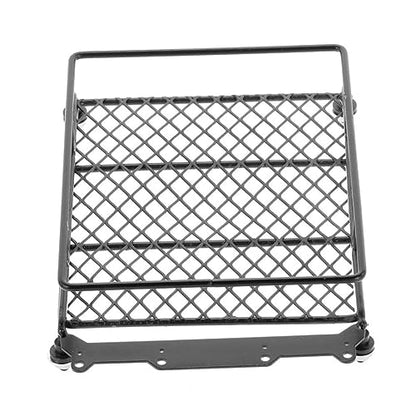 GLEAVI Rc Crawler Car Roof Luggage Rack Durable Black Metal Storage Shelf for Accessories Lightweight and Practical Design for Decoration and Organization