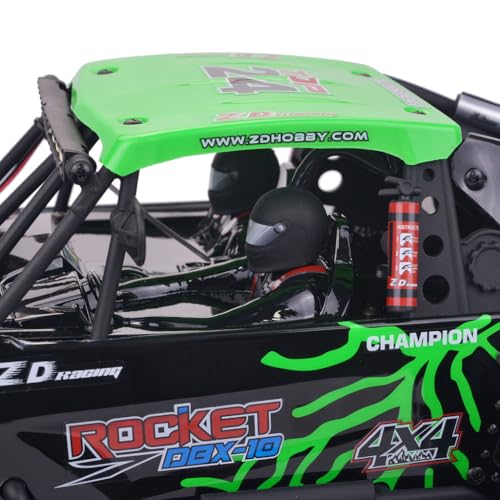 1/10 Scale 4WD RC Cars for Adults Brushless+Wheel，Max 43 MPH Off-Road Fast RC Cars (Green) - color: Green