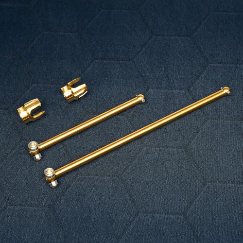 Titanium TC4 Center Drive Tri Tip Dogbone Upgrades Part for Arrma 8S | 1/7 Felony/Infraction/LimitlessF1,Thicker&Longer Durable Harden Steel Axles Center Dogbone Shaft ARA310941,ARA310942,2PCSGold - color: Center, size: 8S 1/7 Felony/Infraction/Limitless