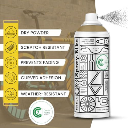 Spray.Bike Spray Paint - Calcott (Warm Beige-Brown) | Designed Mainly for Bicycles | Multi-Use Acrylic Spray Paint for Metal, Plastic | High Coverage Bike Paint, 400ml - color: Calcott