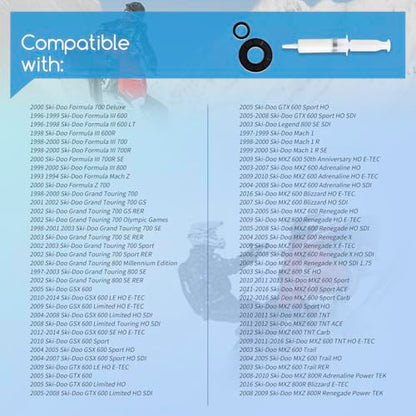 XTPTFABS Crankshaft Oil Seal Kits & Bearing Grease,Cold&Ethanol Resistant | Replace 121320 121397 501497,Fit for Skidoo 800R 700 600,for SUMMIT 800R 2007-2017,Fix Crank Oil Leak,Not Easily Deformed