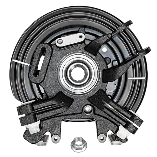 Detroit Axle - Rear Steering Knuckles w/Wheel Hubs Brake Calipers | Replacement for Ford Explorer Mercury Mountaineer - 4pc Set - size: 4BU47708/Kit
