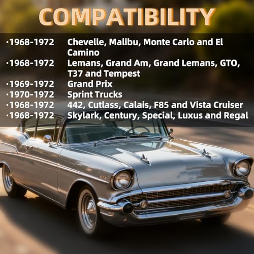 XKV Front Upper & Lower Suspension Control Arms | Compatible with 1968-1972 Chevrolet Chevelle,El Camino,Monte Carlo,Malibu,Oldsmobile 442,Pontiac LeMans,Tempest,Buick Skylark - size: 68-72 Buick Skylark,Chevy Chevelle