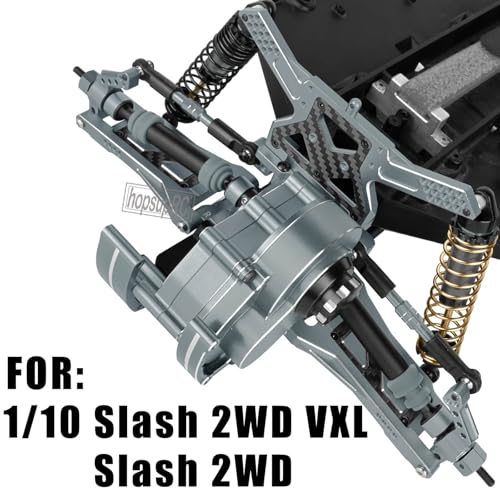 Aluminum for Upgrades Parts 1/10 Slash 2WD VXL/Slash 2WD,Front&Rear Suspension A Arms w/Tie Bar (Only for Slash) Hops Up,Titanium - color: Titanium(for 1/10)