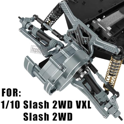 Aluminum for Upgrades Parts 1/10 Slash 2WD VXL/Slash 2WD,Front&Rear Suspension A Arms w/Tie Bar (Only for Slash) Hops Up,Titanium - color: Titanium(for 1/10)
