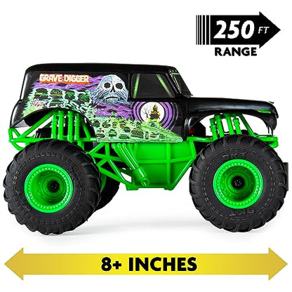 Monster Jam Official Grave Digger Remote Control Monster Truck, 1:24 Scale, 2.4 GHz, for Ages 4 and Up - style: Grave Digger