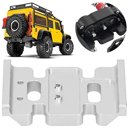 313mm Wheelbase Gearbox Chassis Frame, 1/10 RC Car Metal Frame Upgrade Accessory, Aluminum Alloy Lightweight Base Support Plate for Remote Control Vehicles with Easy (Silver) - color: Silver