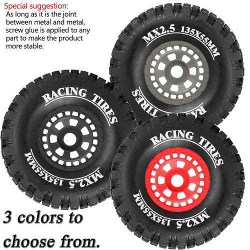 RC Short Course Wheels and Truck Tires for 1/7 1/8 RC Buggy Truck Car ARRM A Mojave 6S TRAXXA UDR,Off-Road Tire w/RC Wheels Hex,17mm Hex RC Tires RC Wheels(135X55) 4PCS Grey - color: Grey/Rc Wheel