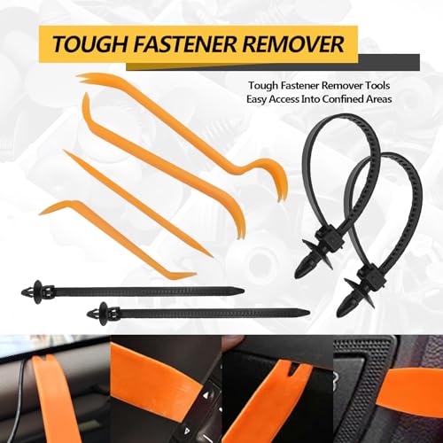 360pcs Bumper Retainer Clips Car Plastic Rivets Fasteners Push Retainer Kit with 18 Most Popular Sizes Auto Push Pin Rivets for Benz, BMW, Toyota, Honda, Subaru, Nissan, Mazda etc