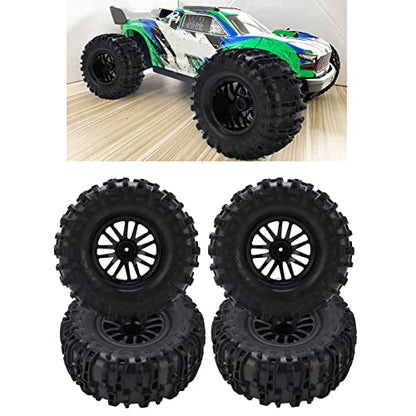 4Pcs RC Car 155mm Tires Wheel Rim Set Durable Rubber for 1/8 1/10 Short Course Truck