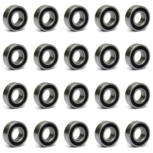 20 PCS MR84-2RS Miniature Deep Groove Ball Bearing 4mm Inner Dia 8mm OD 3mm Bore Double Rubber Sealed Ball Bearing Chrome Steel Bearing for Model Aircraft, Industrial Machine - size: MR84-RS