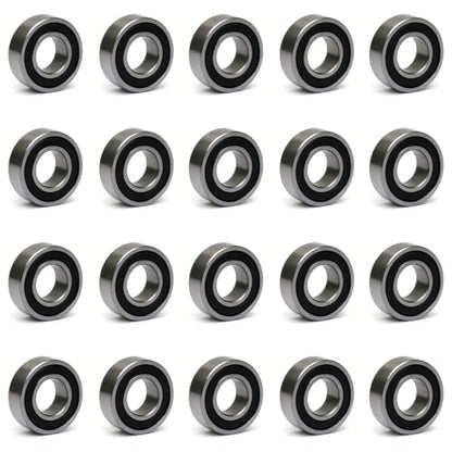 20 PCS MR84-2RS Miniature Deep Groove Ball Bearing 4mm Inner Dia 8mm OD 3mm Bore Double Rubber Sealed Ball Bearing Chrome Steel Bearing for Model Aircraft, Industrial Machine - size: MR84-RS