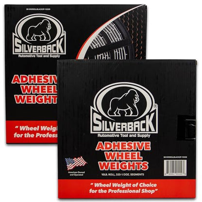 Silverback 1/2 oz Black Steel Tape Adhesive Wheel Weights with EZ Peel Tape. Designed for the Professional Tire Dealer. Cars, Trucks, SUV's. 10lb Roll Black .50 oz Tape Weight - color: 1 Roll 1/2 oz Black