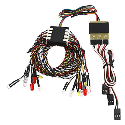 JR Style Servo Splitter Cable, 2.75" Servo 1 Male to 2 Female JR Y Harness Y Cable Extension Wire & RC Car Led Light System Turn Signal Brake Headlight Taillight Backward-Light Fog-Lights Set Group