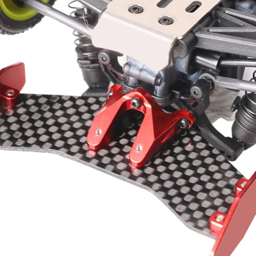 Aluminum Carbon Fiber Rear Wing Tail Spoiler for Losi 1/24 Micro-B 2WD Buggy RC Tail Wing Parts (Red Tail Wing Bracket) - color: Red Tail Wing Bracket