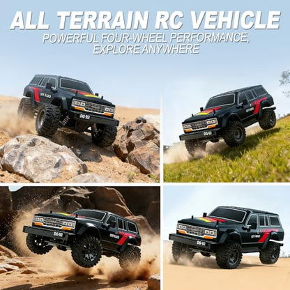 A ALPHA 1/12 Full Proportional Remote Control 4×4 Off Road Truck, Fast RC Car & Monster Truck Toys, High-Speed Model Car, 7.4V Rechargeable Battery All Terrain 4X4 RC Trucks for Adults & Boys Age 14+