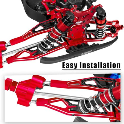 RC Carbon Fibre Suspension Arms Upgrades Part for 1/8 Kraton,Outcast,Notorious 6S BLX,Talion 6S BLX,Front Upper Lower and Rear Swing Arm Set with Pivot Balls Hops up,Red(6PCS)