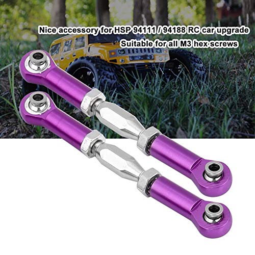 Steering Linkage, RC Steering Rod CNC Machined Servo Link Pull Rod for RC Car Upgrade Parts() Model Car Accessories