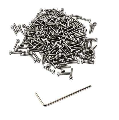 iexcell 100 Pcs M2 x 10mm Thread Pitch 0.4 mm Stainless Steel 304 Hex Socket Head Cap Screws Bolts Kit - size: M2 x 10mm