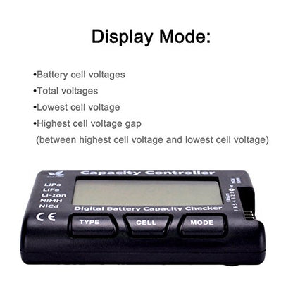 RC CellMeter-7 Digital Battery Capacity Checker Controller Tester for LiPo LiFe Li-ion NiMH Nicd