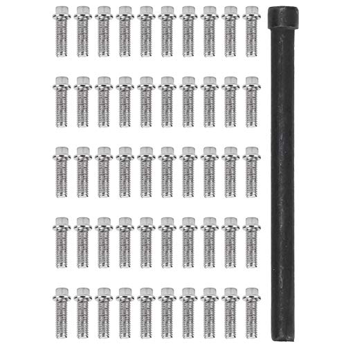VGEBY RC Car Wheel Rims Screws Kit, Stainless Steel M2.5 50Pcs Durable Rust-Resistant Hub Lug Screws for 1/10 Scale RC Crawler Off-Road Vehicles, Hobbyists and Repair Enthusiasts