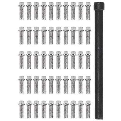 VGEBY RC Car Wheel Rims Screws Kit, Stainless Steel M2.5 50Pcs Durable Rust-Resistant Hub Lug Screws for 1/10 Scale RC Crawler Off-Road Vehicles, Hobbyists and Repair Enthusiasts