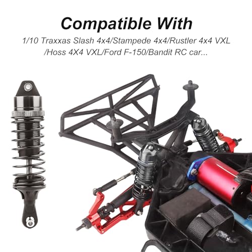 HobbyPark RC Shocks for Traxxas Slash 2WD 4x4 Hoss Rustler Stampede Bandit VXL Nitro Shock Absorber Damper Set 1/10 Upgrades Parts Replace of 5862 (Gray)