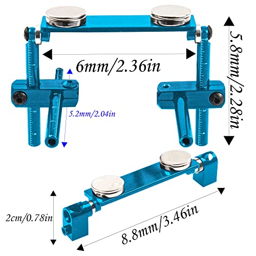 1Set ShareGoo RC Magnetic Body Post Stealth Invisible Body Shell Mount Column Kit Compatible with HSP Sakura D3 XIS Himoto HPI Tamiya TT-01 TT-02 1/10 RC Touring Car Drift Car (Blue) - color: Blue