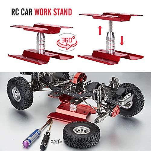 RC Car Tool Kit (27pcs), Screwdriver Set (Flat, Phillips, Hex), Pliers, Cross Wrench, Body Reamer, Stand, Polished Bar Hobby Repair Tools for Traxxas Car Quadcopter Drone Helicopter Airplane