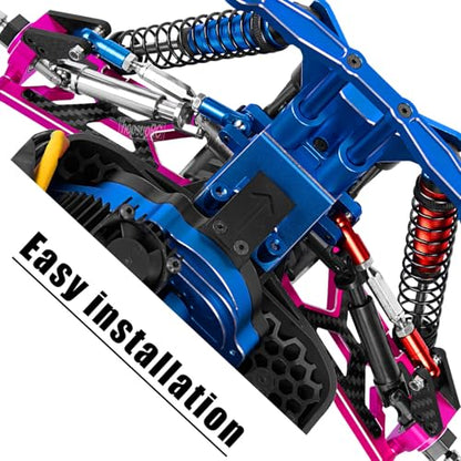 RC Carbon Fibre Aluminum Rear Hubs Front Steering Block Knuckles & C-Hubs Caster Blocks Upgrades Parts for 1/10 Senton/Granite 3S Blx & Mega 550,Vorteks 3S Blx,Big Rock 3s BLX.Pink - color: Pink(for 1/10)