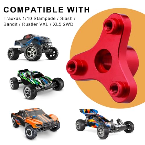 Metal Aluminum Alloy RC Slipper Clutch Eliminator for Traxxas 1/10 Stampede/Slash VXL/Rustler 2WD (Red) - color: Red